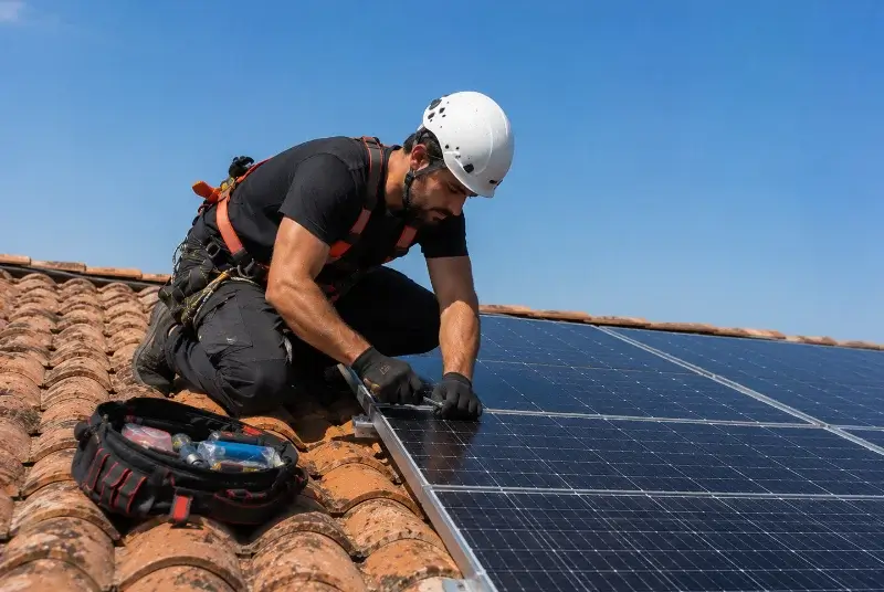 Maintenance et monitoring de panneaux solaires à Peyrieu